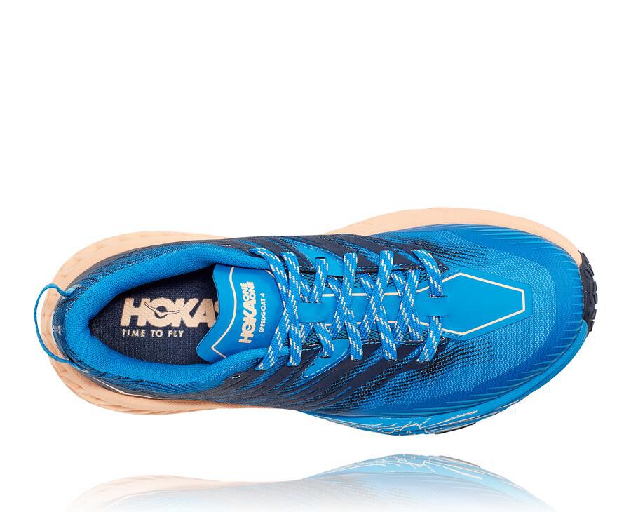 Tenis Trail Hoka One One Feminino Azuis - Speedgoat 4 - 104-VOMRAB